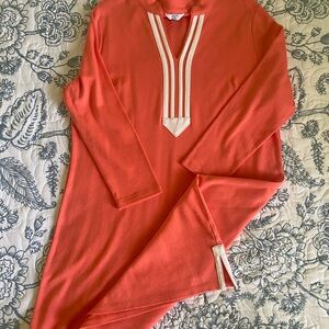 Crown & Ivy Coral Dress with White Trim New